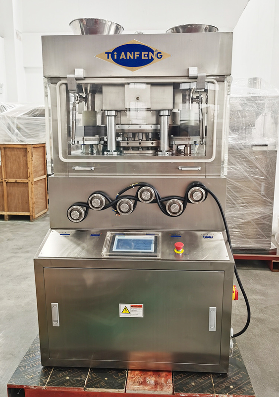 3 laag Roterende Type de Persmachine van de Pillentablet met 3 Gedwongen Voeders zp35f-3