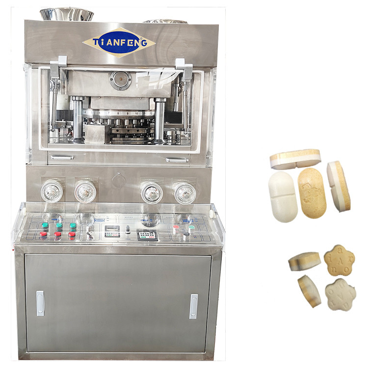 ZPW31 dubbellaags roterende type pil tabletpersmachine 60000 stuks / uur met 2 gedwongen feeders