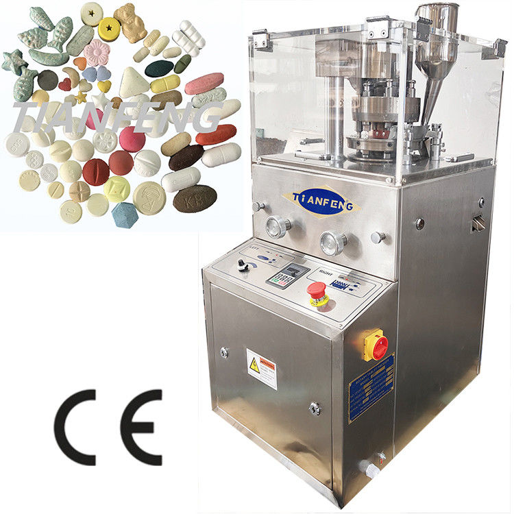 Tabletdikte 2-6 mm Pillen Tabletpressemachine 12600pcs Capaciteit Maximale vuldiepte 15mm