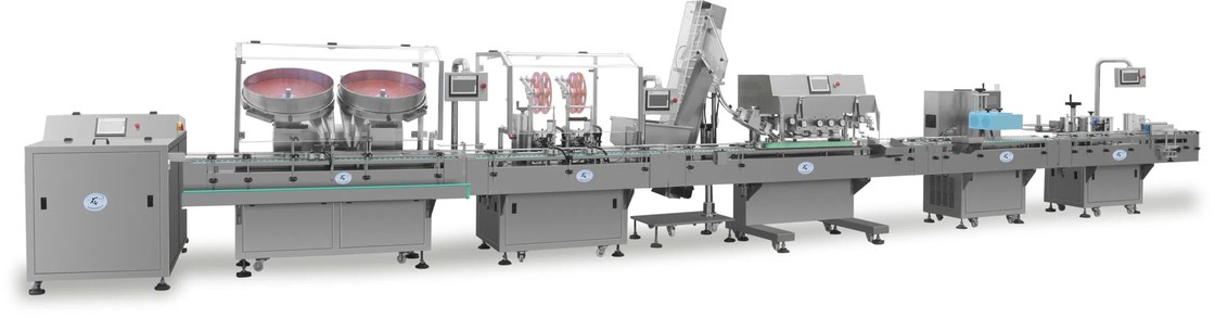 Hoge Snelheid 380V Automatische Flessen Afvulproductielijn met 1 Jaar Garantie en 1000 STUKS/Jaar Capaciteit