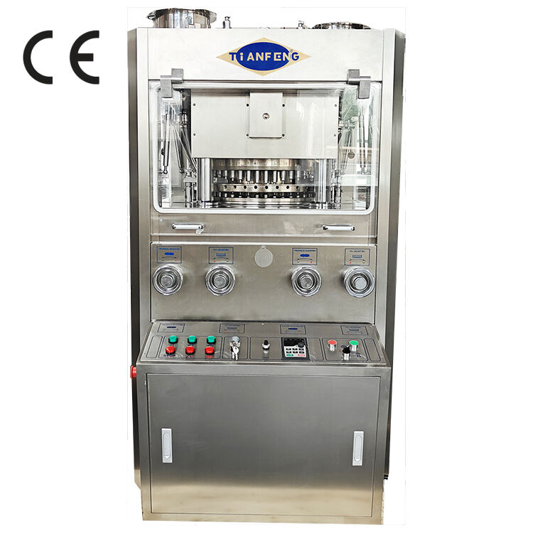 Rotary Tablet Press Machine ZP45A met 100 kN maximale druk, 243.000 tabletten per uur en 7,5 kW vermogen