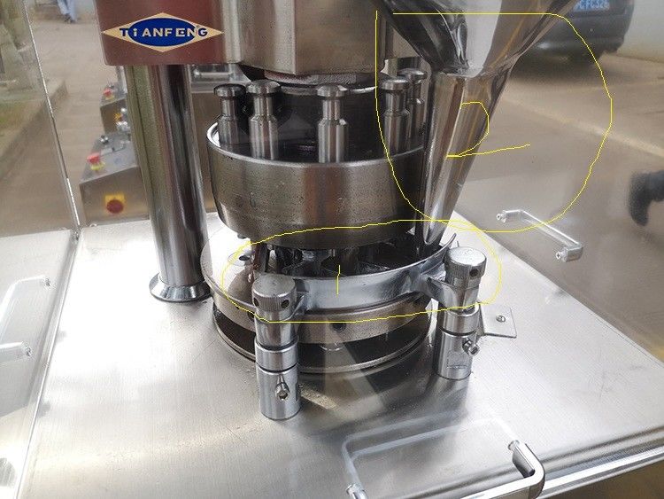 ZP5 ZP7 ZP9 Roterende tabletcompressie machine voor de chemische voedingsmiddelenindustrie 60kN druk