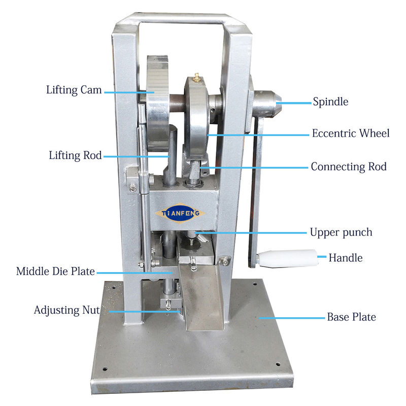 Handtype Machine van de de Tabletpers van de Laboratoriumtdp de Hydraulische Enige Stempel